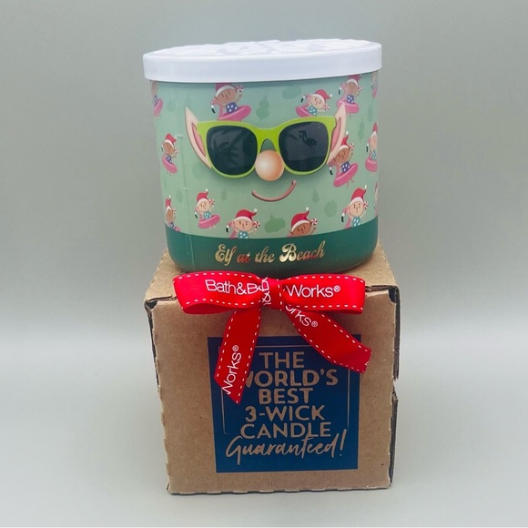 Bath & Body Works Holiday Fresh Balsam 3 Wick Candle with Box - Picture 2 of 8